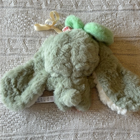Baby Three Sage Green Butterfly Plush Keychain - Picture 2 of 4
